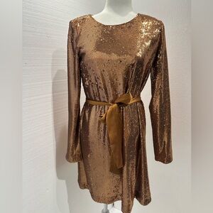 Ramy Brook Shimmering Gold Sequin Dress